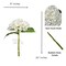 Ariane Real Touch Artificial White Hydrangea Flowers 20” Silk Floral Stems, 3-Piece Bundle, Faux Wedding Bouquets, Home & Event Décor